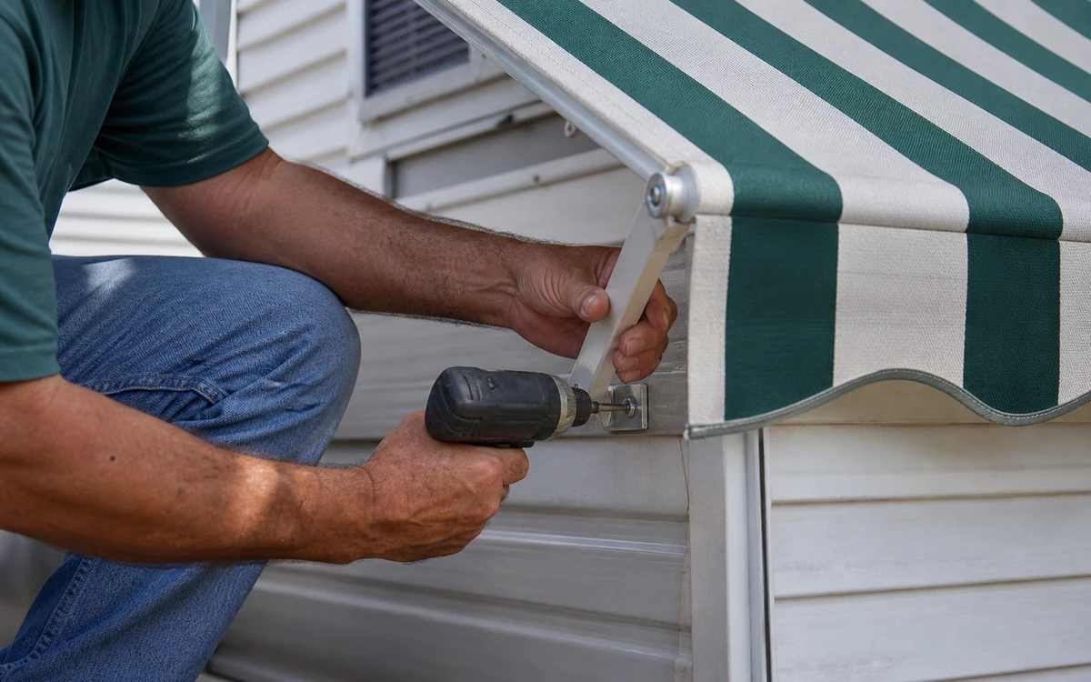 Mobile home awning installation contractor